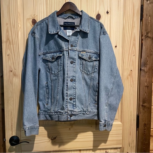 Levi Strauss Signature 1873 Denim Trucker Jacket Size L Men's in Blue Denim - Picture 1 of 8
